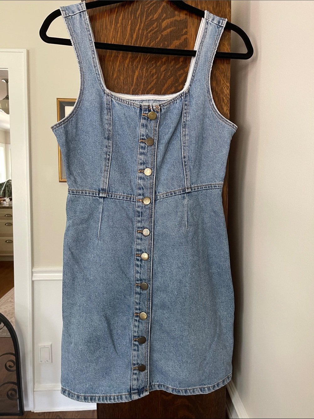 Urban Outfitters Light Blue Denim Button-Front Mini Dress Size 6